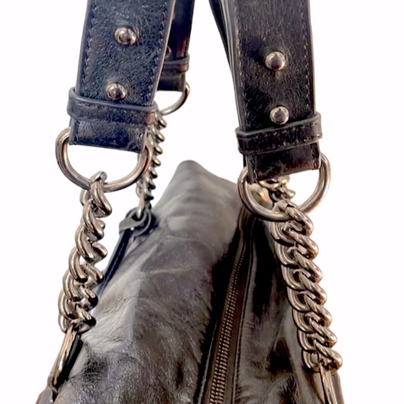 BADGLEY MISCHKA➕Leather & Chain Handbag - Picture 4 of 7